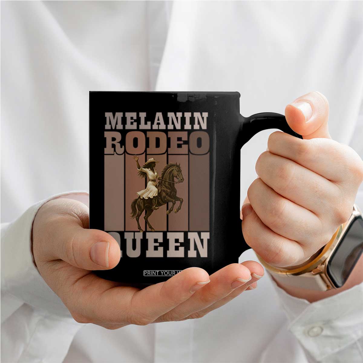African American Cowgirl Coffee Mug Melanin Rodeo Queen Western Country TS12 Print Your Wear