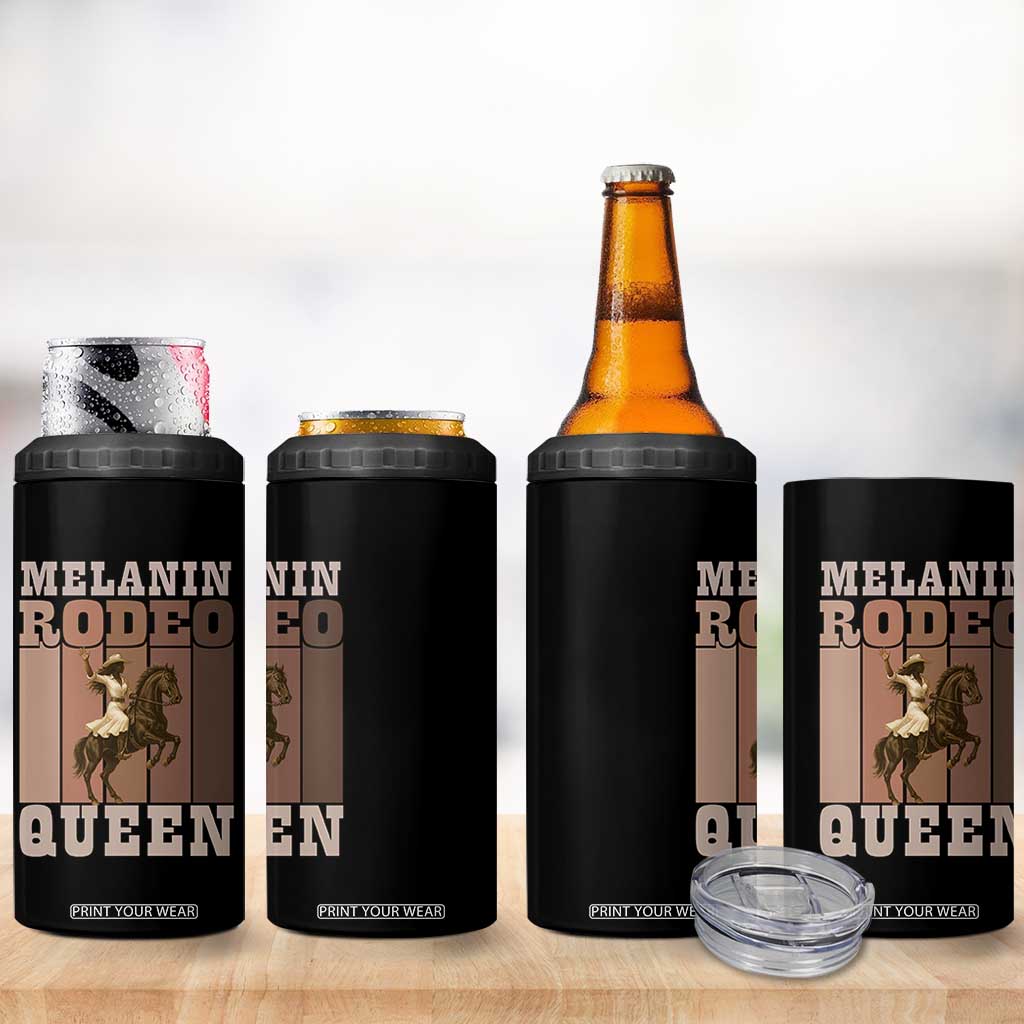 African American Cowgirl 4 in 1 Can Cooler Tumbler Melanin Rodeo Queen Western Country TS12 Print Your Wear