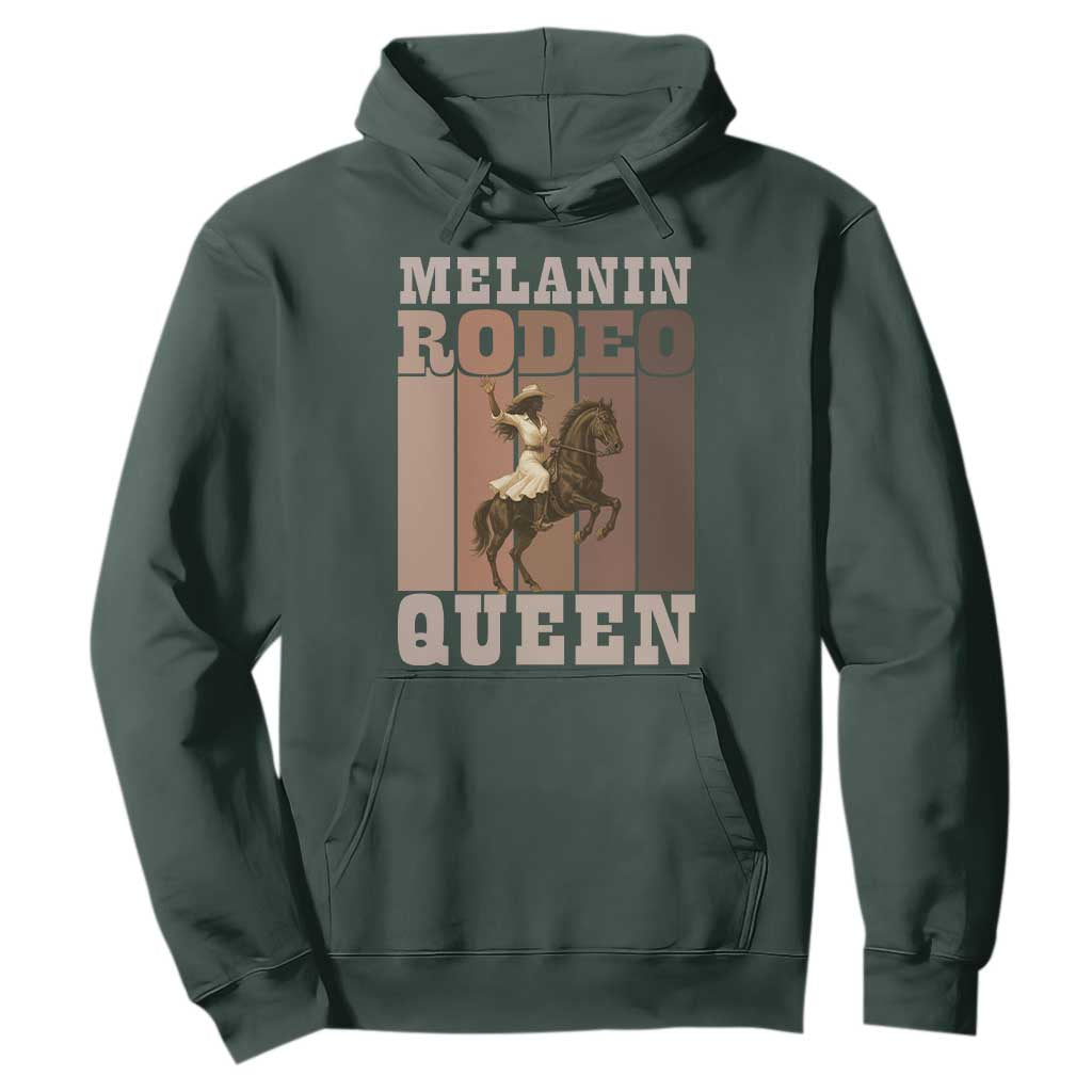 African American Cowgirl Hoodie Melanin Rodeo Queen Western Country TS12 Dark Forest Green Print Your Wear