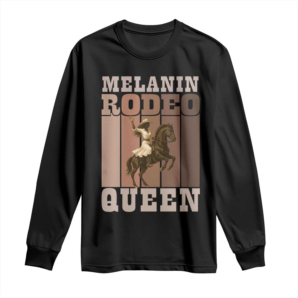 African American Cowgirl Long Sleeve Shirt Melanin Rodeo Queen Western Country TS12 Black Print Your Wear