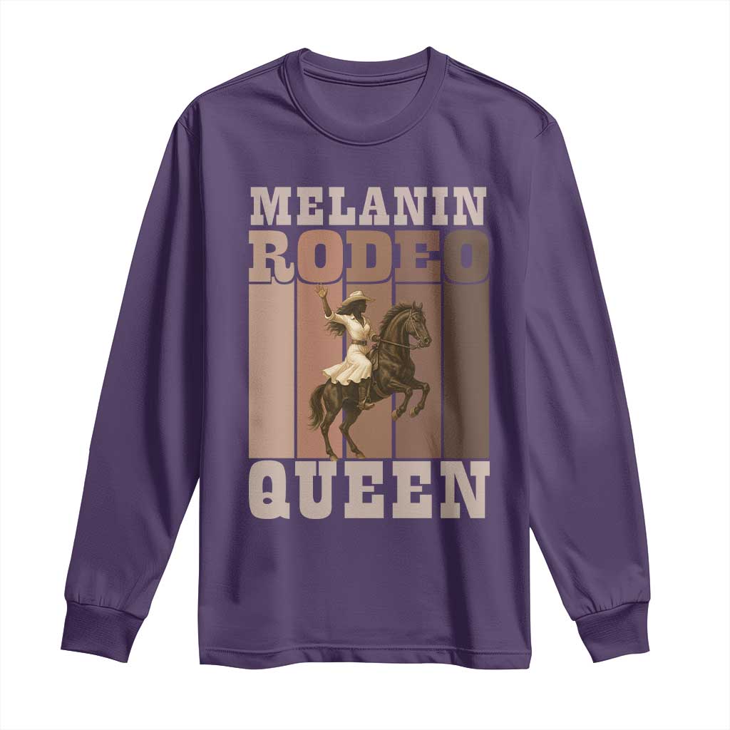 African American Cowgirl Long Sleeve Shirt Melanin Rodeo Queen Western Country TS12 Purple Print Your Wear