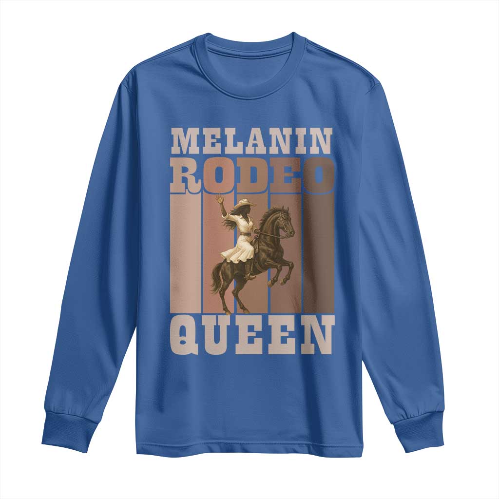 African American Cowgirl Long Sleeve Shirt Melanin Rodeo Queen Western Country TS12 Royal Blue Print Your Wear