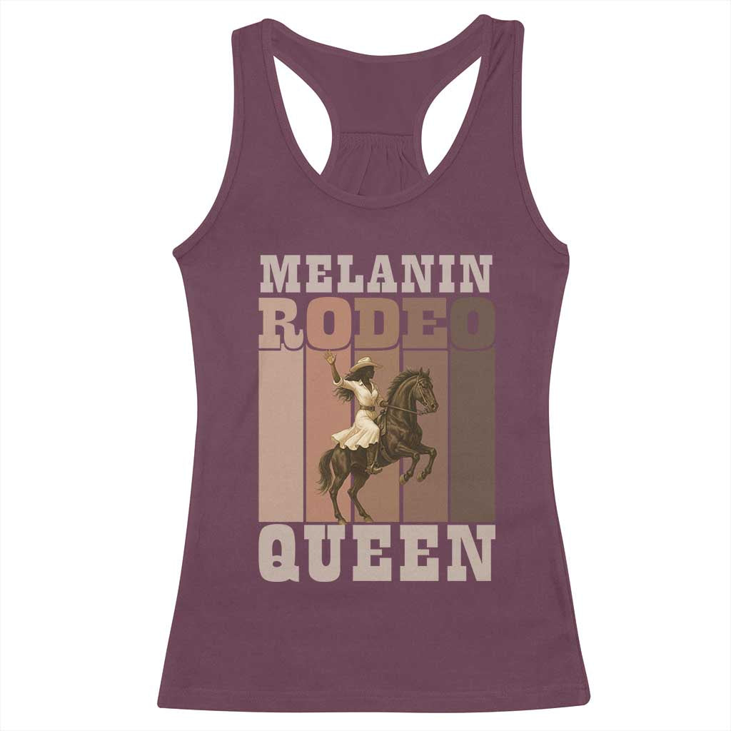 African American Cowgirl Racerback Tank Top Melanin Rodeo Queen Western Country TS12 Maroon Print Your Wear