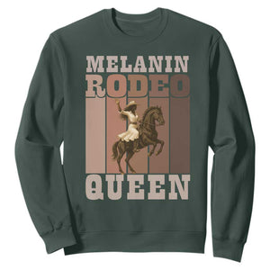 African American Cowgirl Sweatshirt Melanin Rodeo Queen Western Country TS12 Dark Forest Green Print Your Wear