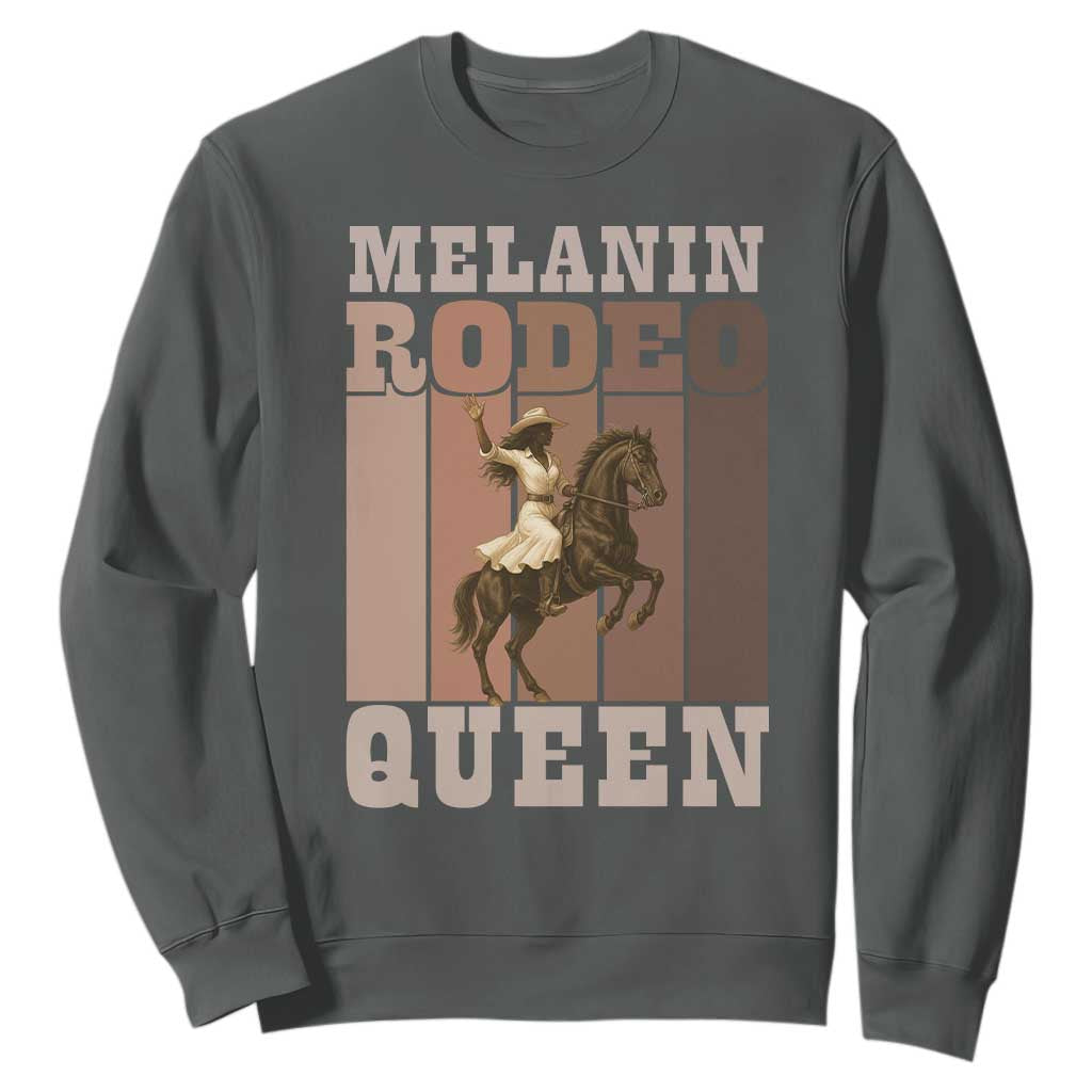 African American Cowgirl Sweatshirt Melanin Rodeo Queen Western Country TS12 Dark Heather Print Your Wear