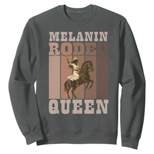 African American Cowgirl Sweatshirt Melanin Rodeo Queen Western Country TS12 Dark Heather Print Your Wear