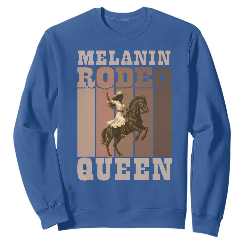 African American Cowgirl Sweatshirt Melanin Rodeo Queen Western Country TS12 Royal Blue Print Your Wear