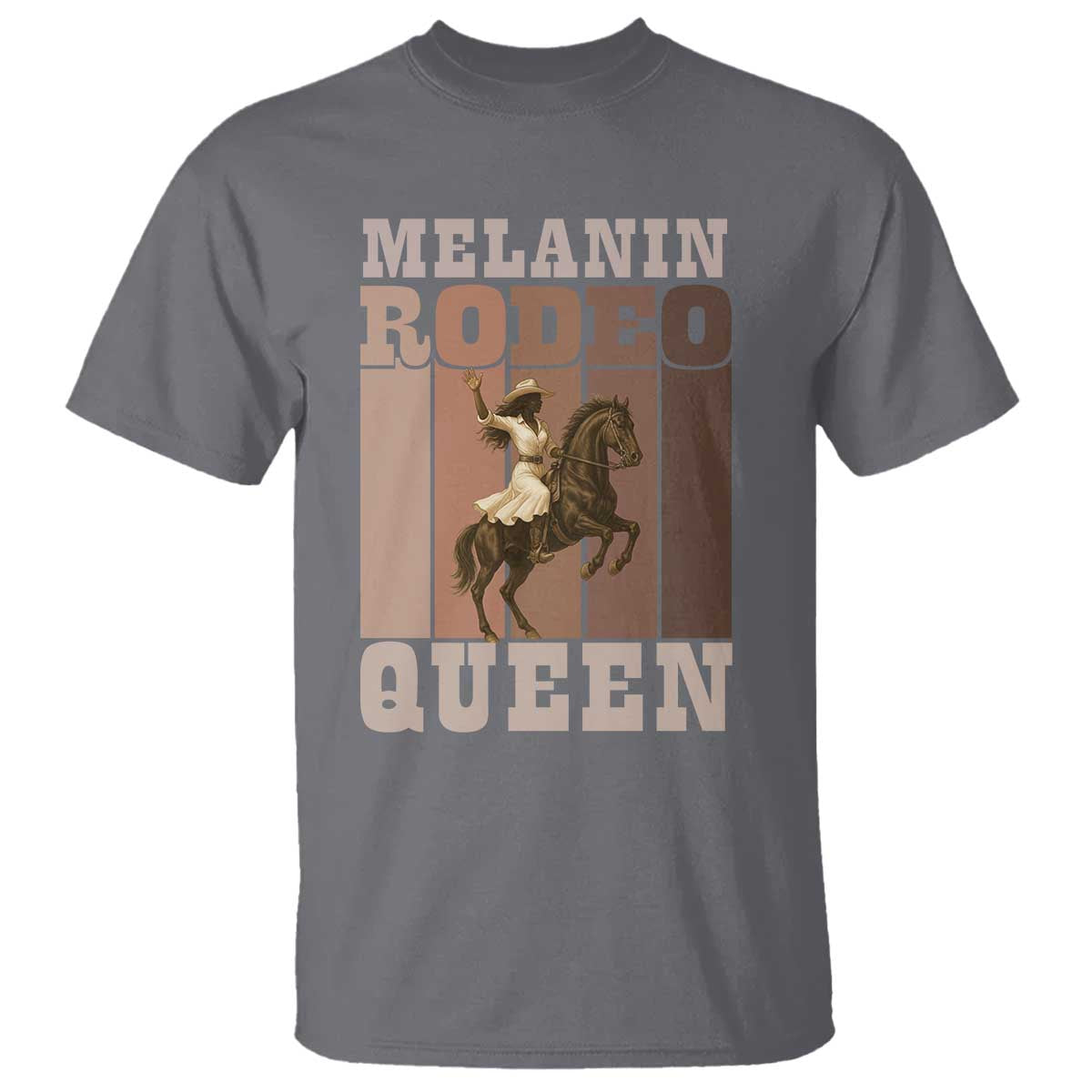 African American Cowgirl T Shirt Melanin Rodeo Queen Western Country TS12 Charcoal Print Your Wear