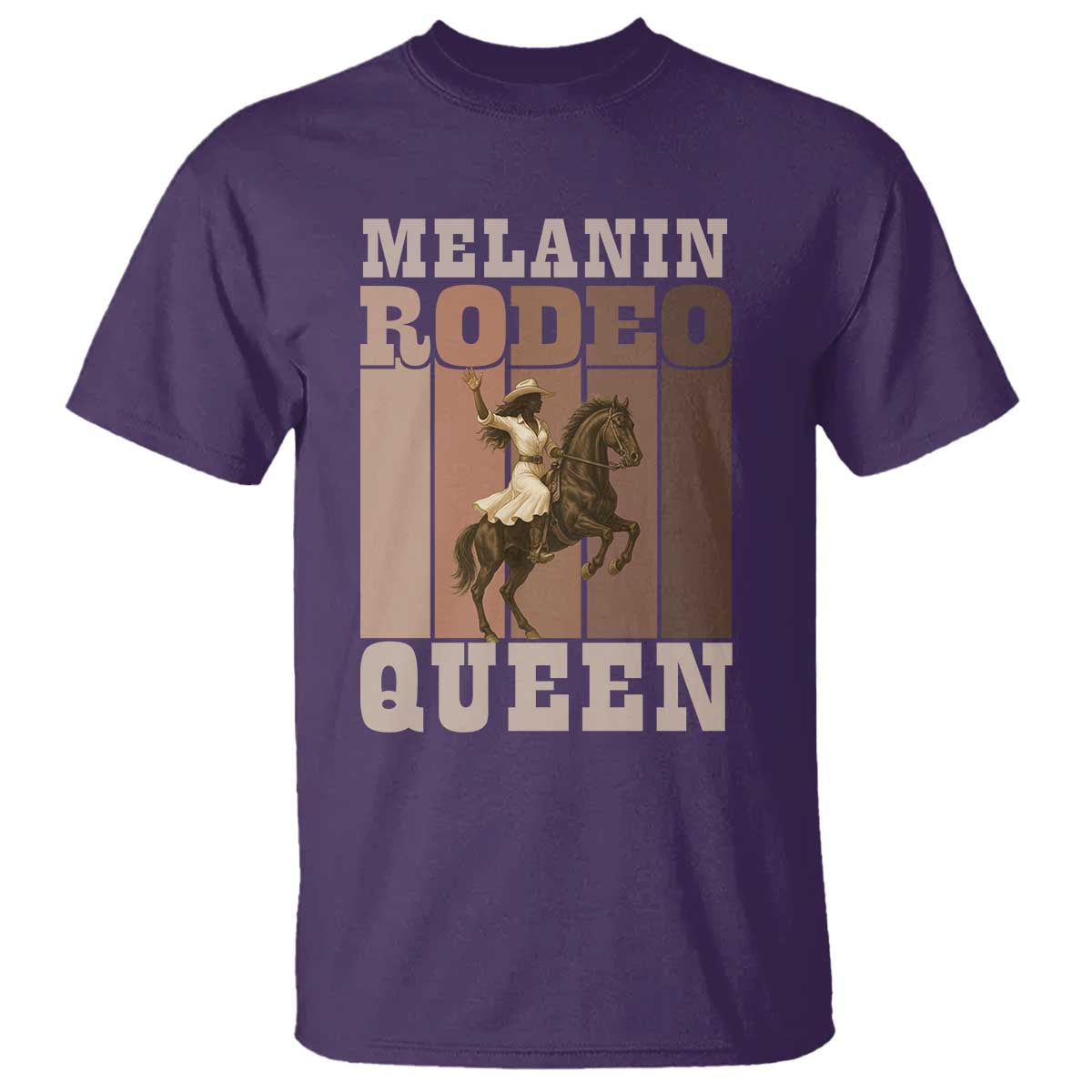 African American Cowgirl T Shirt Melanin Rodeo Queen Western Country TS12 Purple Print Your Wear
