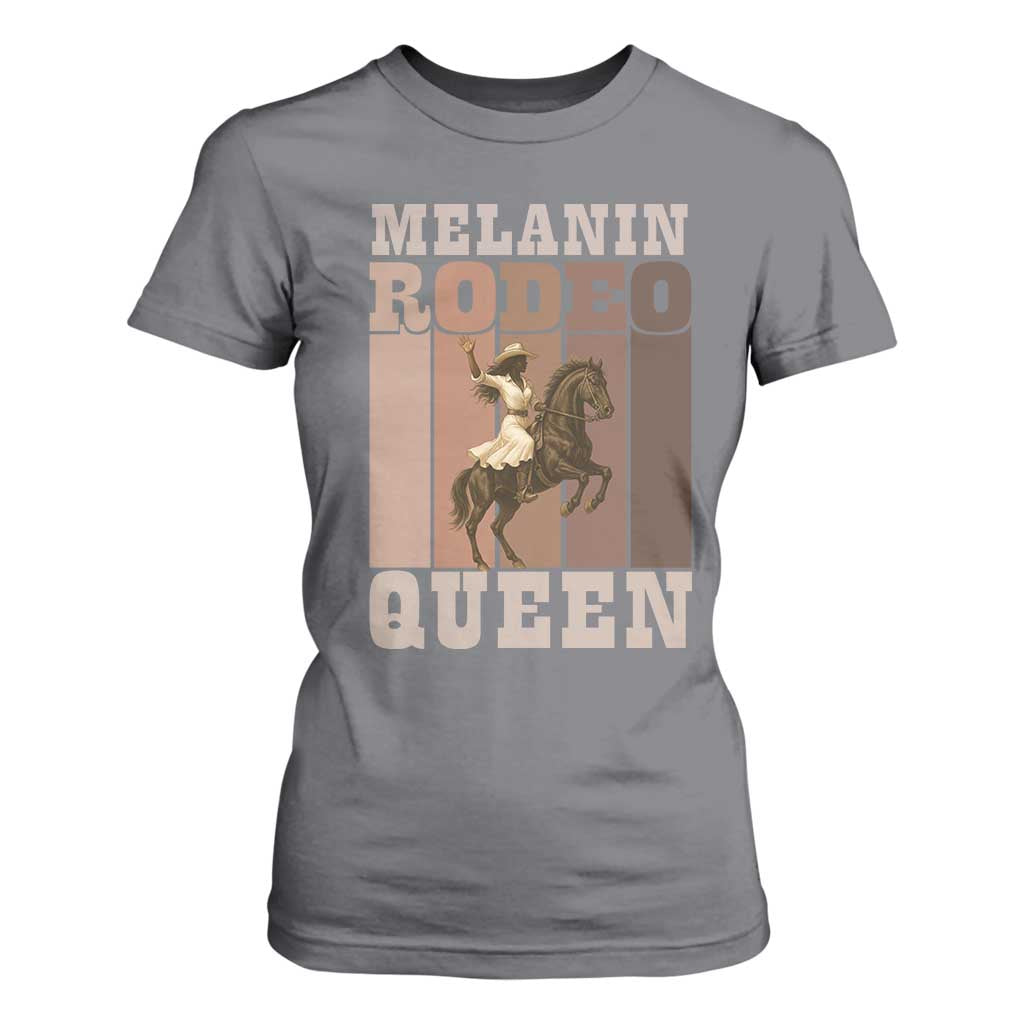 African American Cowgirl T Shirt For Women Melanin Rodeo Queen Western Country TS12 Charcoal Print Your Wear