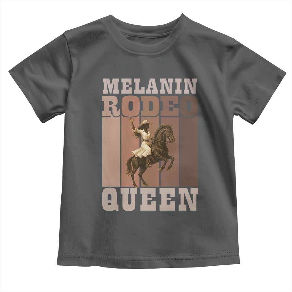African American Cowgirl Toddler T Shirt Melanin Rodeo Queen Western Country TS12 Dark Heather Print Your Wear