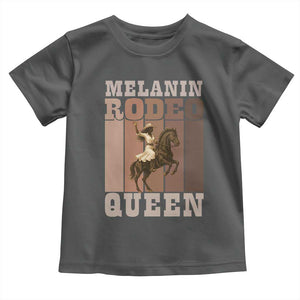 African American Cowgirl Toddler T Shirt Melanin Rodeo Queen Western Country TS12 Dark Heather Print Your Wear