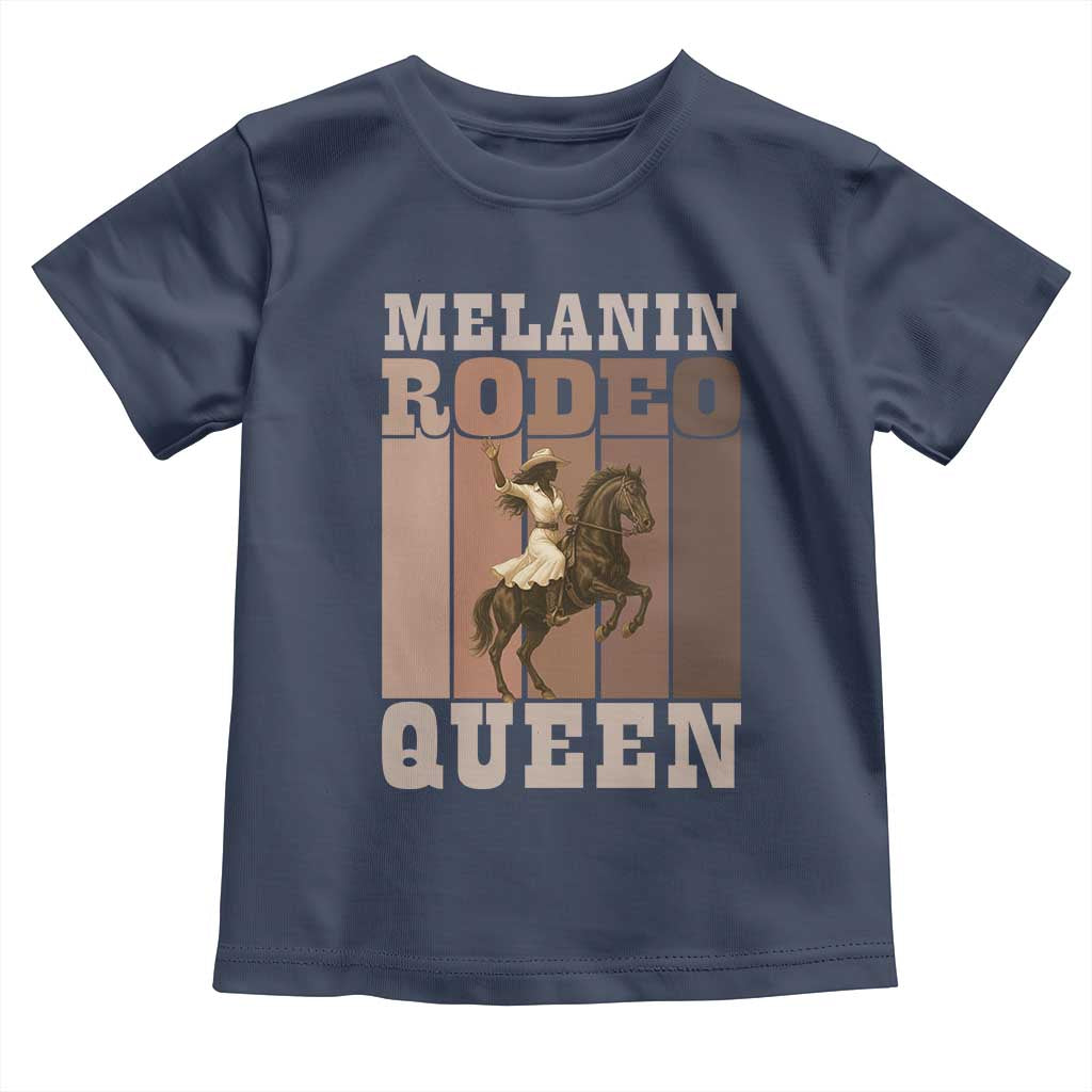 African American Cowgirl Toddler T Shirt Melanin Rodeo Queen Western Country TS12 Navy Print Your Wear