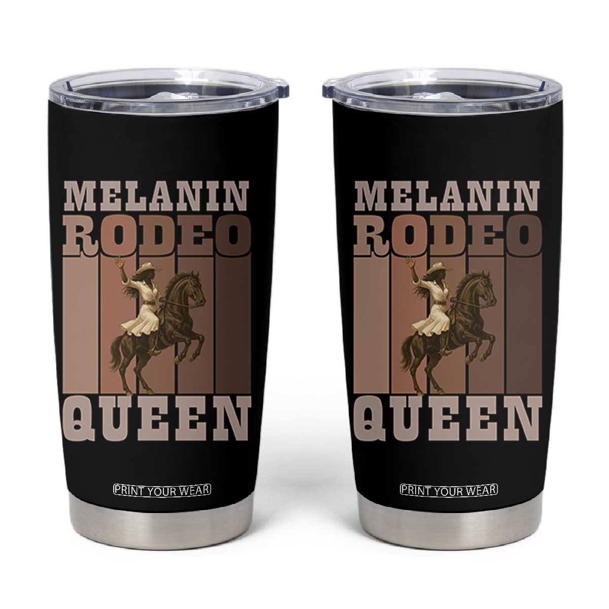African American Cowgirl Tumbler Cup Melanin Rodeo Queen Western Country TS12 Black Print Your Wear