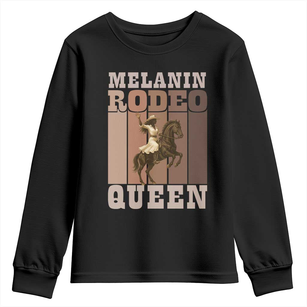 African American Cowgirl Youth Sweatshirt Melanin Rodeo Queen Western Country TS12 Black Print Your Wear