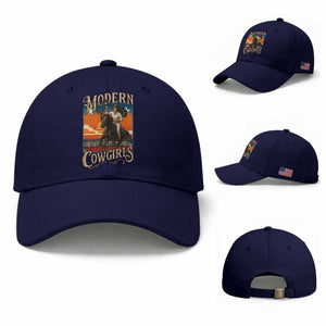 Modern Cowgirls Baseball Cap American Woman Western Rodeo TS12 Baseball Cap Universal Fit Dark Blue Print Your Wear