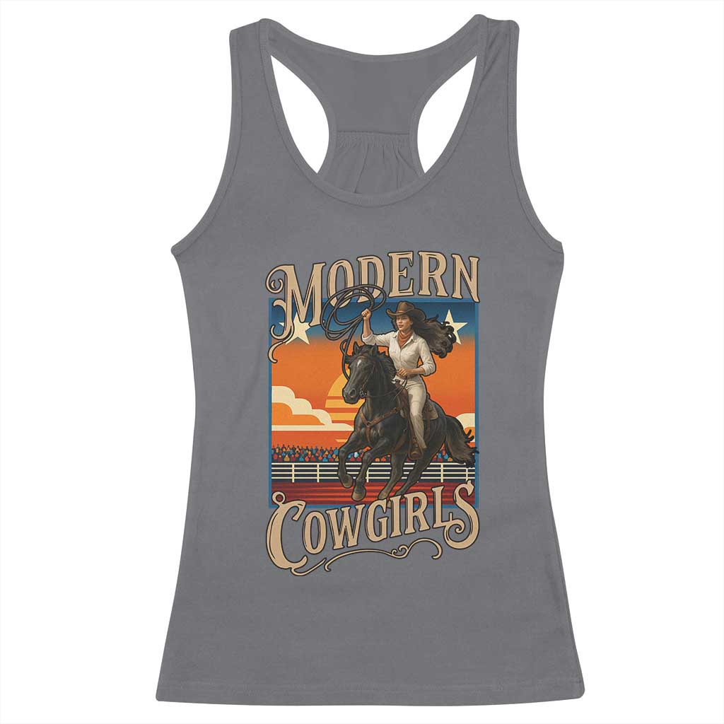 Modern Cowgirls Racerback Tank Top American Woman Western Rodeo TS12 Charcoal Print Your Wear