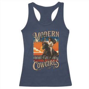 Modern Cowgirls Racerback Tank Top American Woman Western Rodeo TS12 Navy Print Your Wear