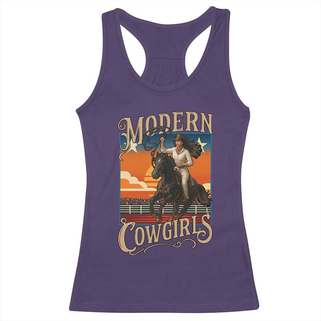 Modern Cowgirls Racerback Tank Top American Woman Western Rodeo TS12 Purple Print Your Wear