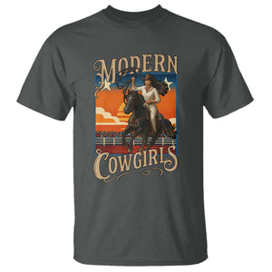 Modern Cowgirls T Shirt American Woman Western Rodeo TS12 Dark Heather Print Your Wear