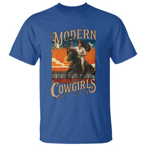 Modern Cowgirls T Shirt American Woman Western Rodeo TS12 Royal Blue Print Your Wear