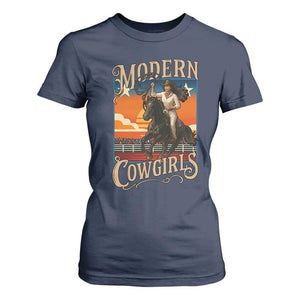 Modern Cowgirls T Shirt For Women American Woman Western Rodeo TS12 Navy Print Your Wear