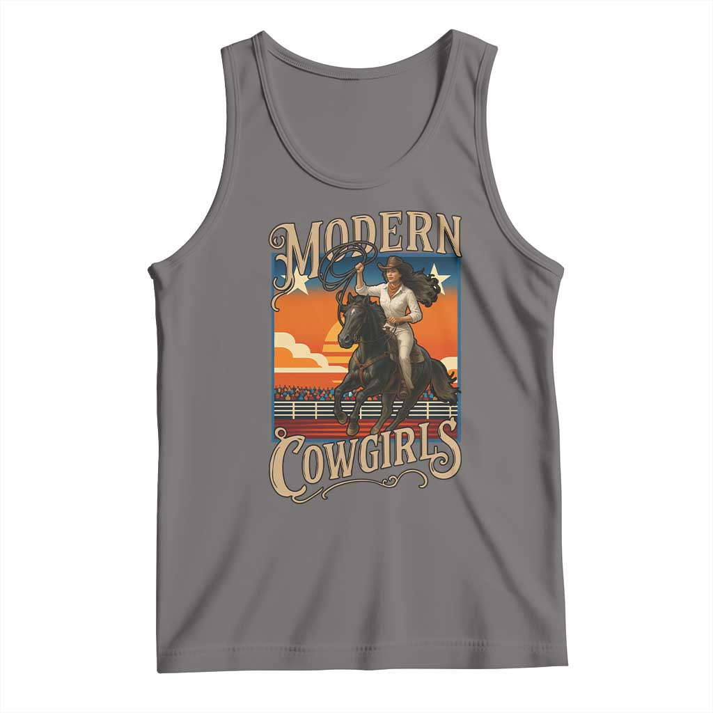 Modern Cowgirls Tank Top American Woman Western Rodeo TS12 Deep Heather Print Your Wear