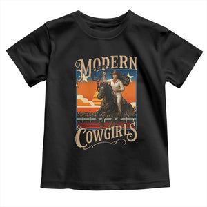 Modern Cowgirls Toddler T Shirt American Woman Western Rodeo TS12 Black Print Your Wear