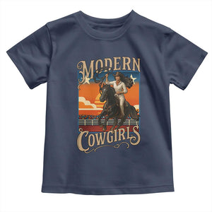 Modern Cowgirls Toddler T Shirt American Woman Western Rodeo TS12 Navy Print Your Wear