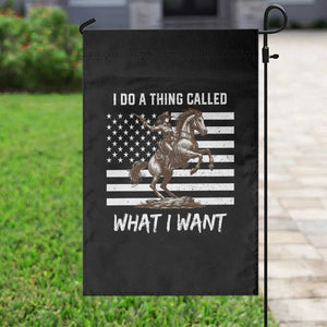 Patriotic Cowgirl Garden Flag I Do A Thing Called What I Want American Flag TS12 Print Your Wear