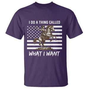 Patriotic Cowgirl T Shirt I Do A Thing Called What I Want American Flag TS12 Purple Print Your Wear