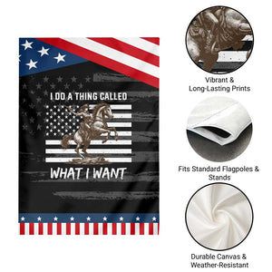 Patriotic Cowgirl Garden Flag I Do A Thing Called What I Want American Flag TS12 Print Your Wear