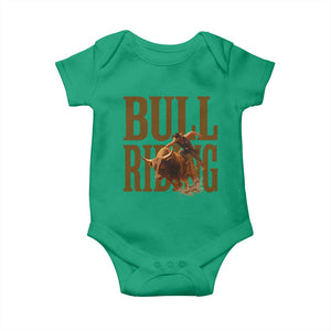 Bull Riding Cowboy Western Texas Rodeo Life Baby Onesie TS12 Irish Green Print Your Wear