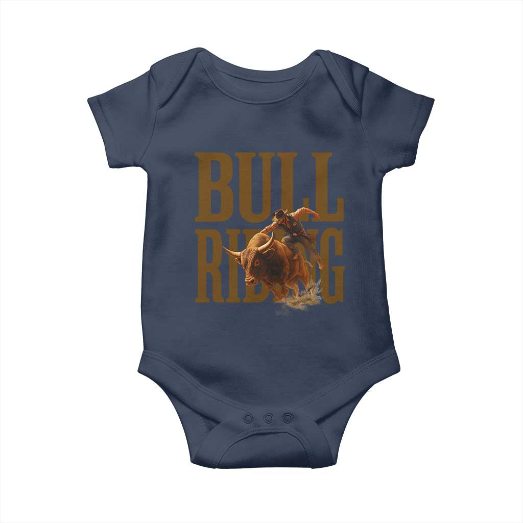 Bull Riding Cowboy Western Texas Rodeo Life Baby Onesie TS12 Navy Print Your Wear