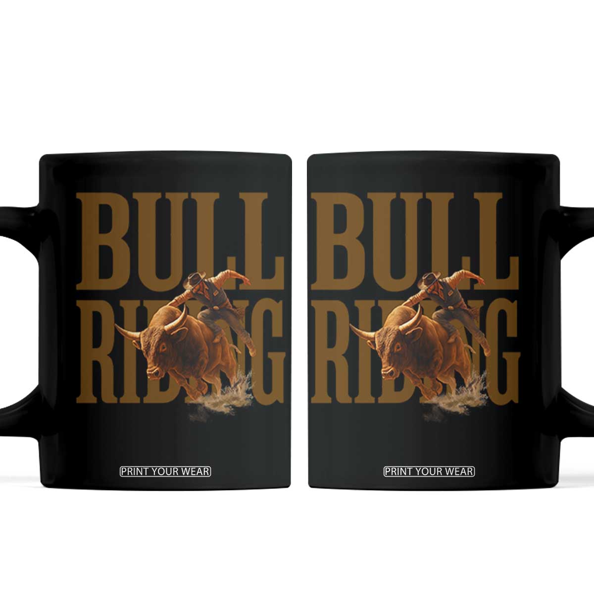 Bull Riding Cowboy Western Texas Rodeo Life Coffee Mug TS12 Black Print Your Wear