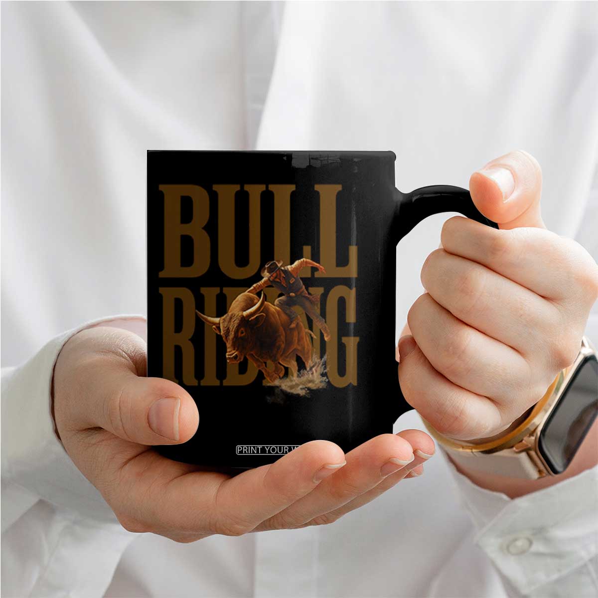 Bull Riding Cowboy Western Texas Rodeo Life Coffee Mug TS12 Print Your Wear