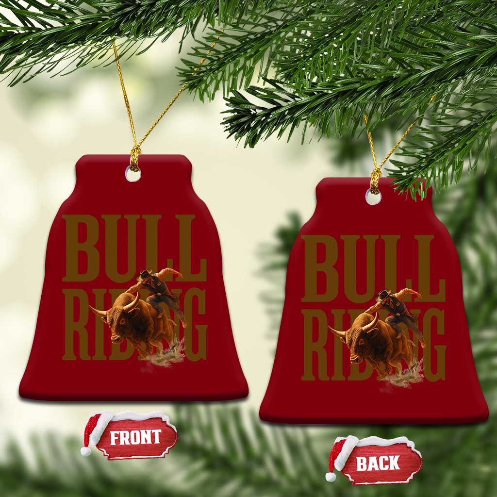 Bull Riding Cowboy Western Texas Rodeo Life Ceramic Ornament TS12 Print Your Wear