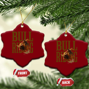 Bull Riding Cowboy Western Texas Rodeo Life Ceramic Ornament TS12 Print Your Wear