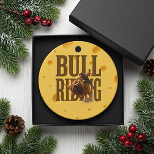 Bull Riding Cowboy Western Texas Rodeo Life Ceramic Ornament TS12 1pc Yellow Cheese Print Your Wear