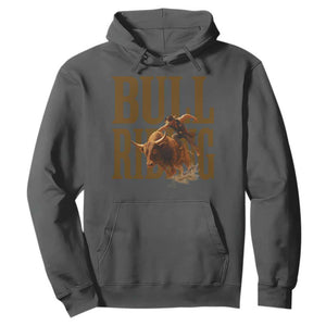 Bull Riding Cowboy Western Texas Rodeo Life Hoodie TS12 Dark Heather Print Your Wear