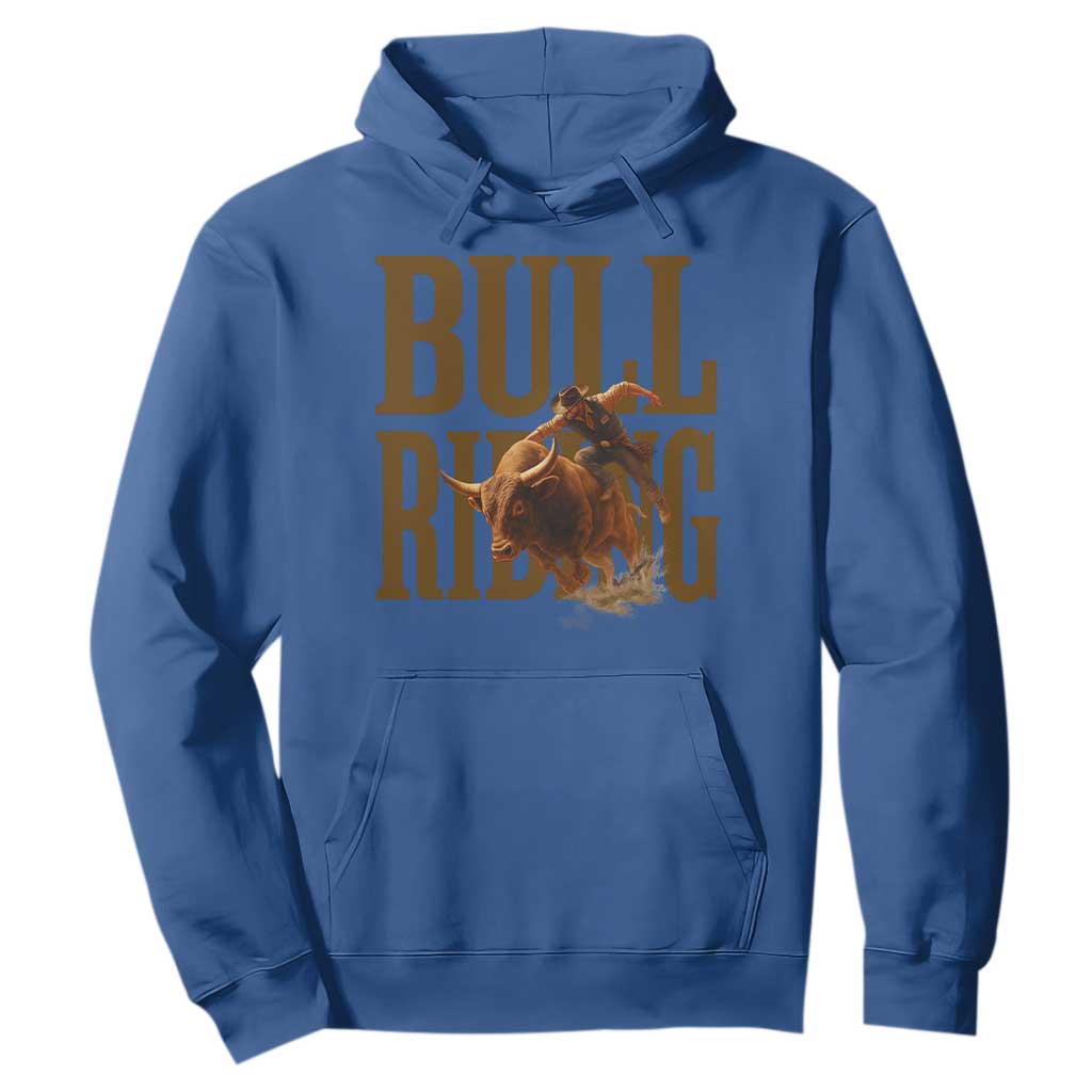 Bull Riding Cowboy Western Texas Rodeo Life Hoodie TS12 Royal Blue Print Your Wear