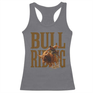 Bull Riding Cowboy Western Texas Rodeo Life Racerback Tank Top TS12 Charcoal Print Your Wear
