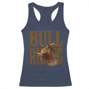 Bull Riding Cowboy Western Texas Rodeo Life Racerback Tank Top TS12 Navy Print Your Wear