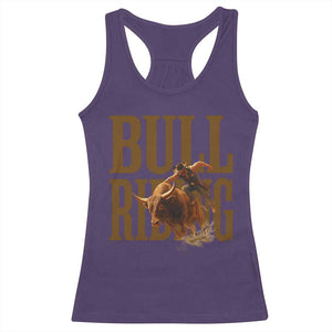 Bull Riding Cowboy Western Texas Rodeo Life Racerback Tank Top TS12 Purple Print Your Wear