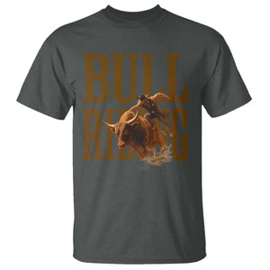 Bull Riding Cowboy Western Texas Rodeo Life T Shirt TS12 Dark Heather Print Your Wear