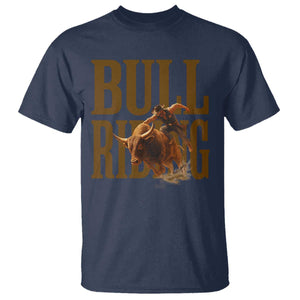 Bull Riding Cowboy Western Texas Rodeo Life T Shirt TS12 Navy Print Your Wear