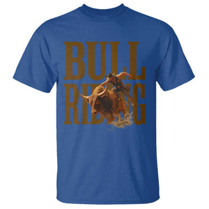 Bull Riding Cowboy Western Texas Rodeo Life T Shirt TS12 Royal Blue Print Your Wear