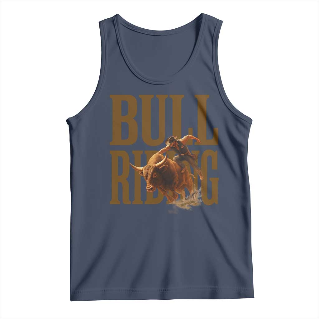 Bull Riding Cowboy Western Texas Rodeo Life Tank Top TS12 Navy Print Your Wear