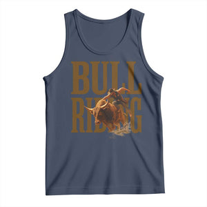 Bull Riding Cowboy Western Texas Rodeo Life Tank Top TS12 Navy Print Your Wear