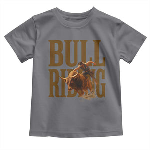 Bull Riding Cowboy Western Texas Rodeo Life Toddler T Shirt TS12 Charcoal Print Your Wear